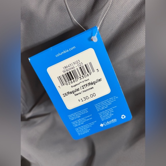 Columbia Bugaboo IV Pants Grey 2X NWT Men’s - Picture 4 of 6